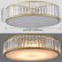 5-Light Modern Gold Crystal Flush Mount Ceiling Light Fixture